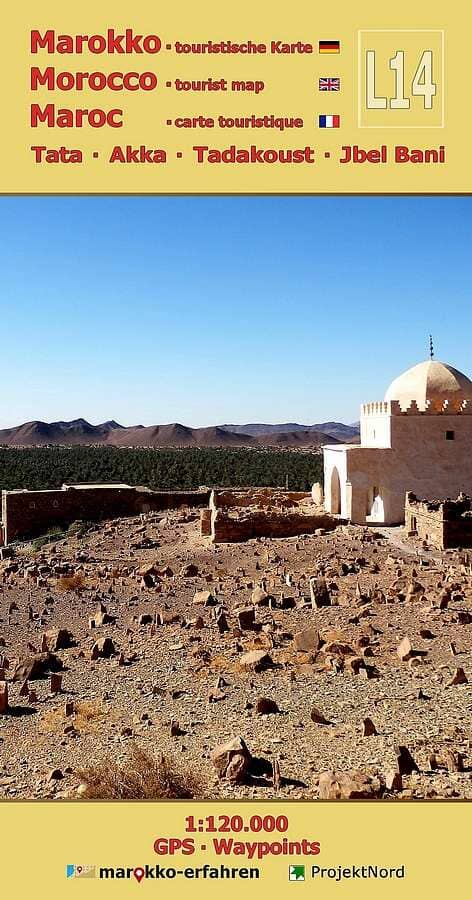 Carte touristique L14 - Tata, Akka, Tadakoust, Jbel Bani (Maroc) | Huber carte pliée Huber 