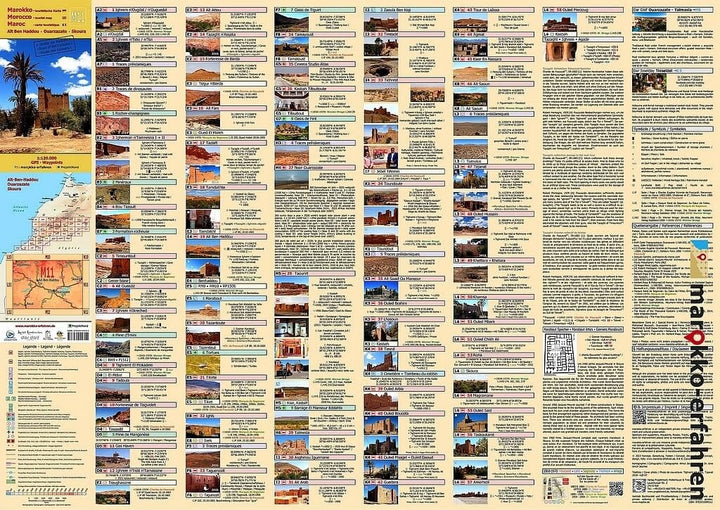 Carte touristique M11 - Aït Ben Haddou, Ouarzazate, Skoura + Route des Kasbahs (Maroc) | Huber carte pliée Huber 