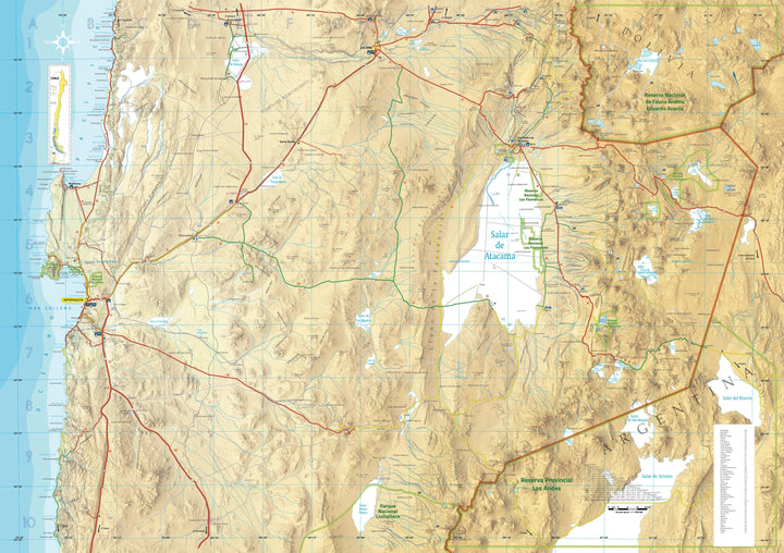Carte touristique n° 2 - San Pedro de Atacama (Chili) | COPEC carte routière COPEC 