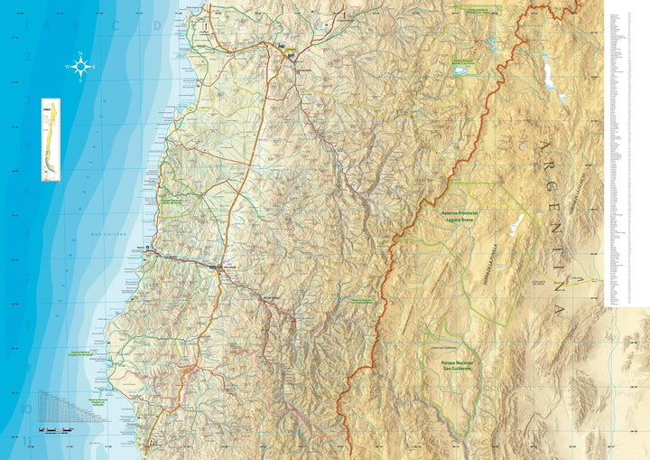 Carte touristique n° 3 - Copiapo, Elqui (Chili) | COPEC carte routière COPEC 