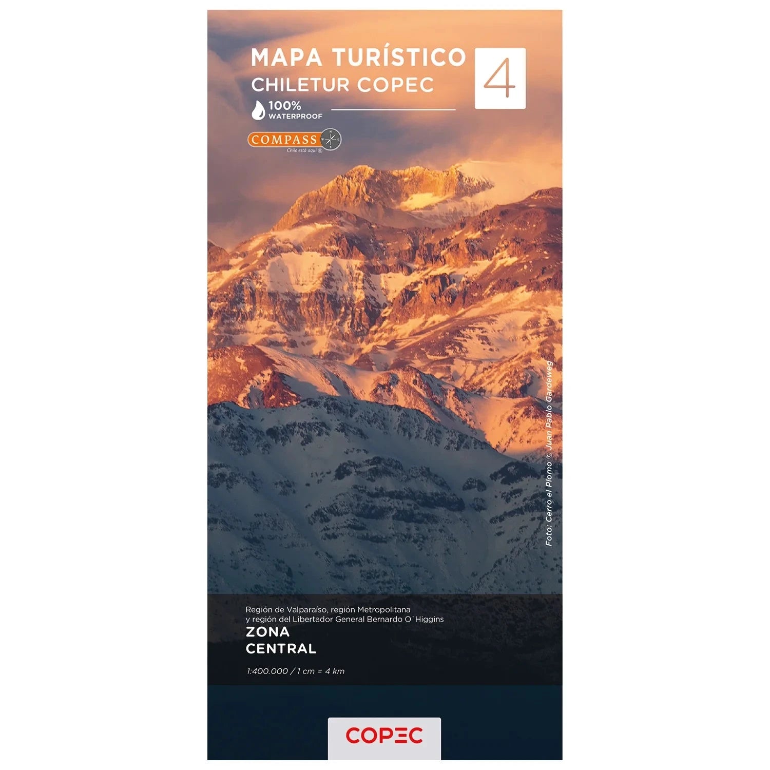 Carte touristique n° 4 - Zona Central (Chili) | COPEC carte routière COPEC 