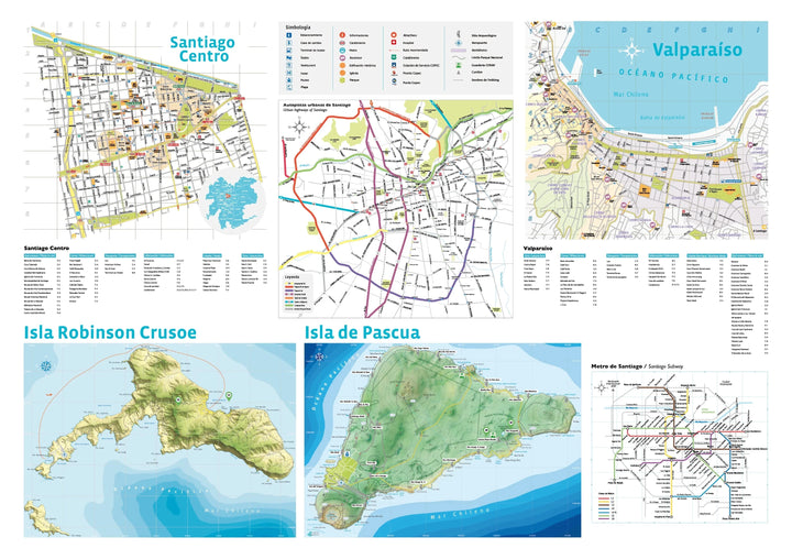 Carte touristique n° 4 - Zona Central (Chili) | COPEC carte routière COPEC 