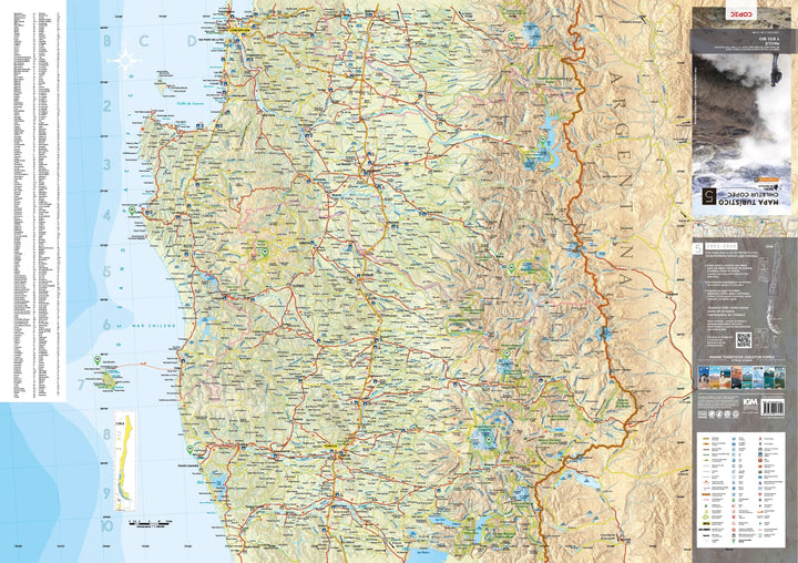 Carte touristique n° 5 - Maule y Bio Bio (Chili) | COPEC carte routière COPEC 