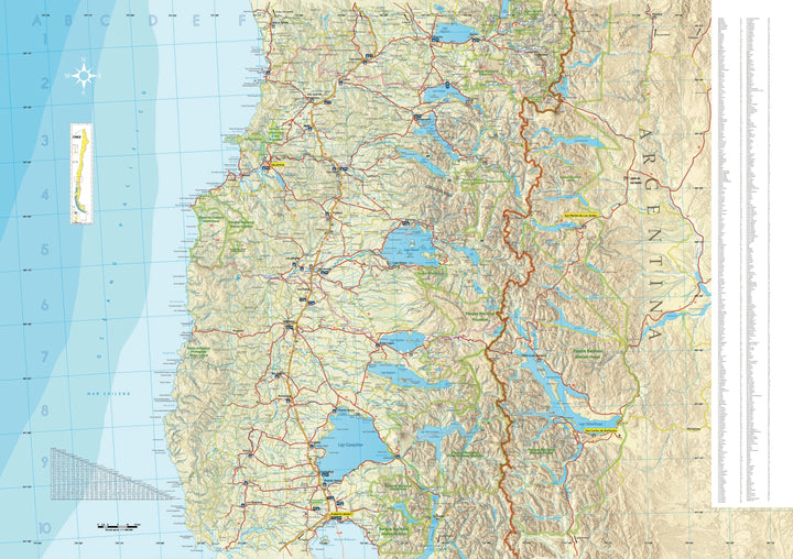 Carte touristique n° 6 - Villarrica, Llanquihue et Chiloé (Chili) | COPEC carte routière COPEC 