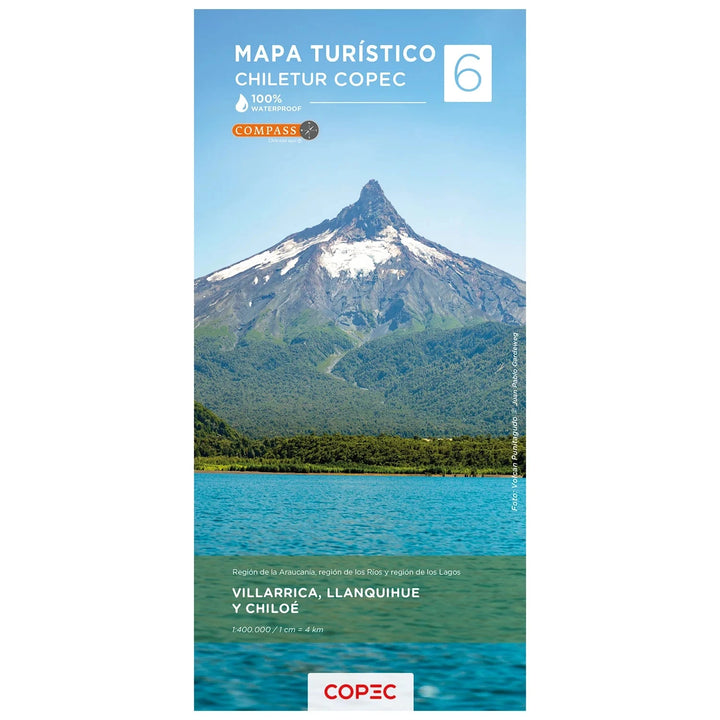 Carte touristique n° 6 - Villarrica, Llanquihue et Chiloé (Chili) | COPEC carte routière COPEC 