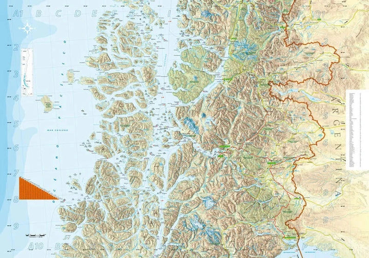 Carte touristique n° 7 - Carretera Austral (Chili) | COPEC carte routière COPEC 