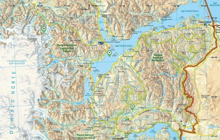 Carte touristique n° 7 - Carretera Austral (Chili) | COPEC carte routière COPEC 