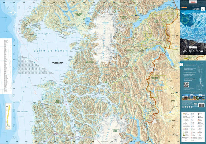 Carte touristique n° 7 - Carretera Austral (Chili) | COPEC carte routière COPEC 