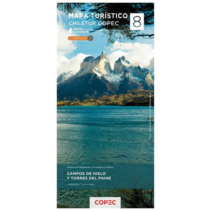 Carte touristique n° 8 - Campos de Hielo y Torres del Paine (Chili) | COPEC carte routière COPEC 