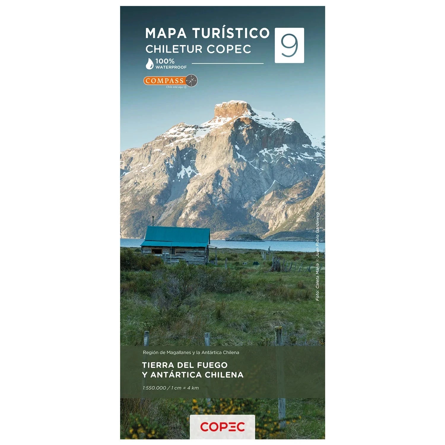 Carte touristique n° 9 - Terre de Feu et Antarctique chilienne (Chili) | COPEC carte routière COPEC 