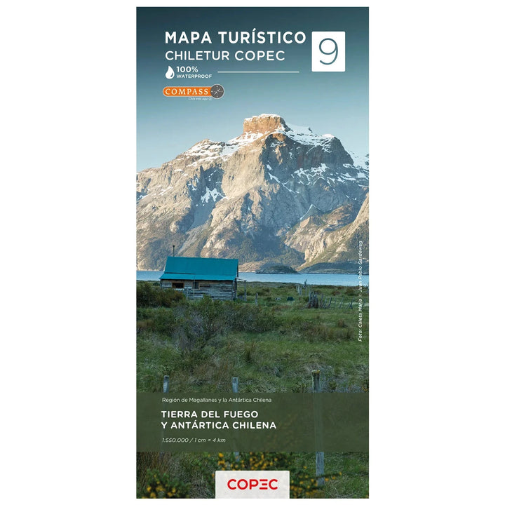 Carte touristique n° 9 - Terre de Feu et Antarctique chilienne (Chili) | COPEC carte routière COPEC 