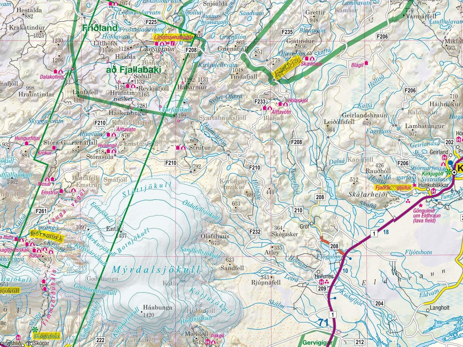 Carte touristique plastifiée - Islande | TerraQuest carte routière Terra Quest 