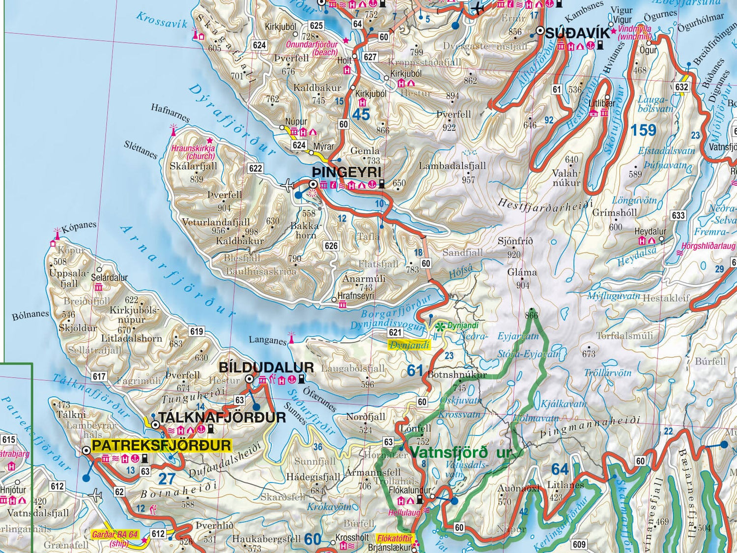 Carte touristique plastifiée - Islande | TerraQuest carte routière Terra Quest 