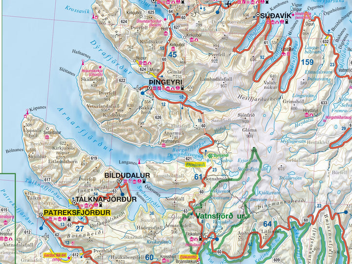 Carte touristique plastifiée - Islande | TerraQuest carte routière Terra Quest 