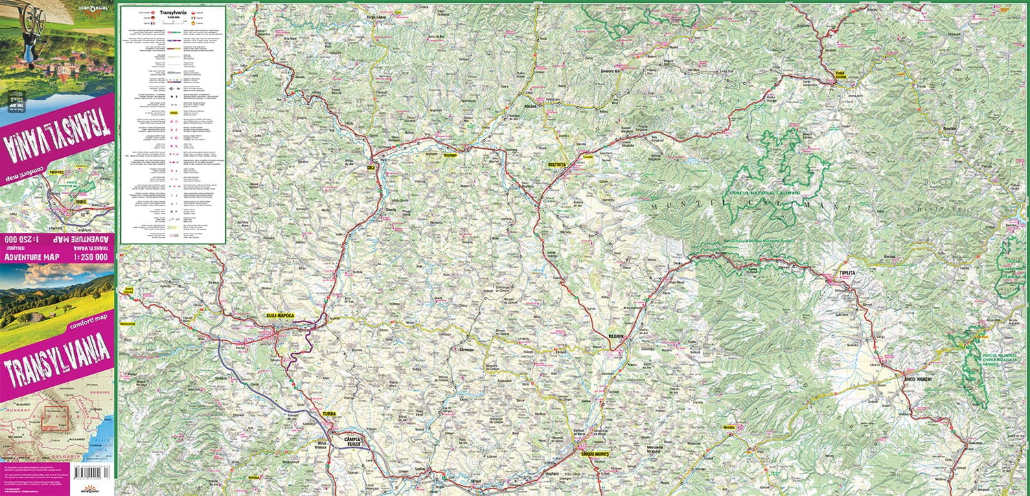 Carte touristique plastifiée - Transylvanie | TerraQuest carte routière Terra Quest