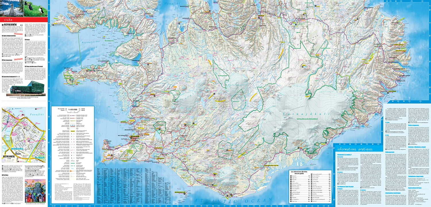 Carte touristique plastifiée XXL - Islande | TerraQuest carte routière Terra Quest