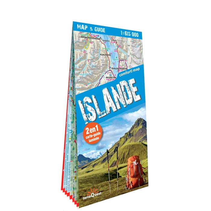 Carte touristique plastifiée XXL - Islande | TerraQuest carte routière Terra Quest