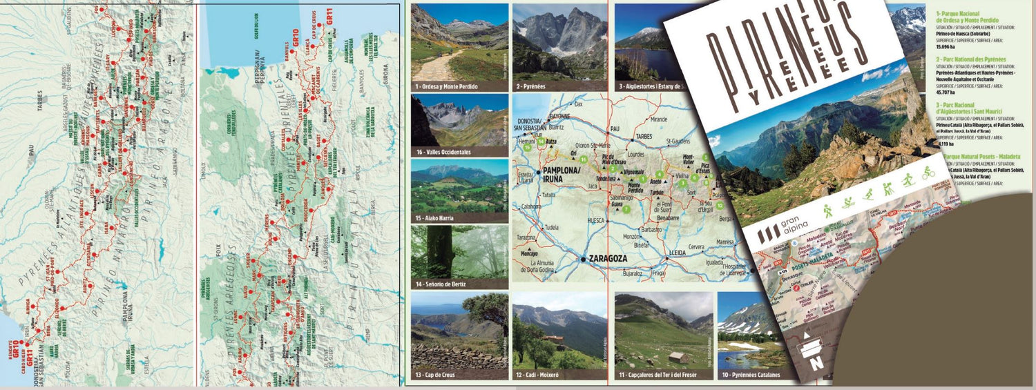Carte touristique - Pyrénées | Alpina carte routière Editorial Alpina
