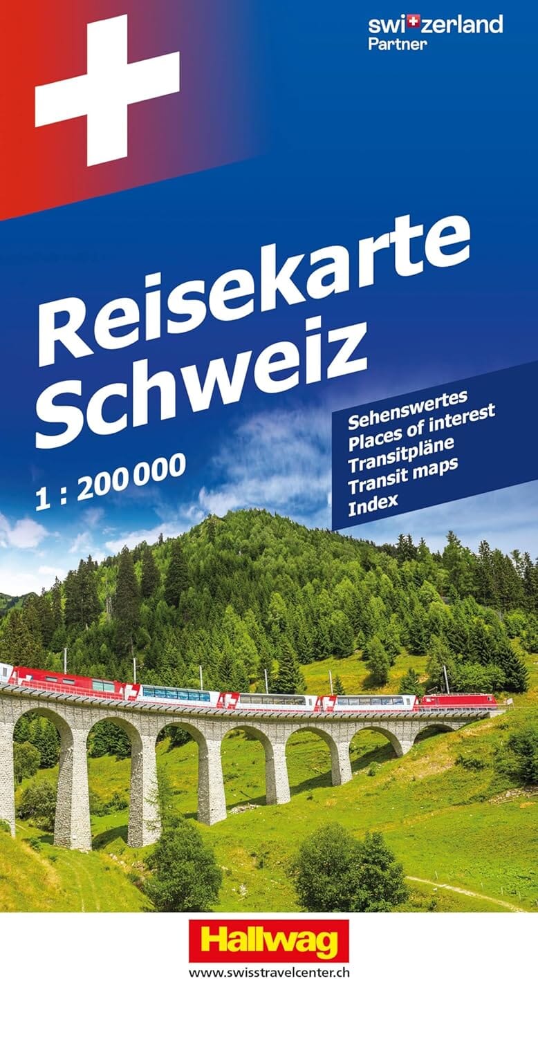 Carte touristique - Suisse | Hallwag carte routière Hallwag