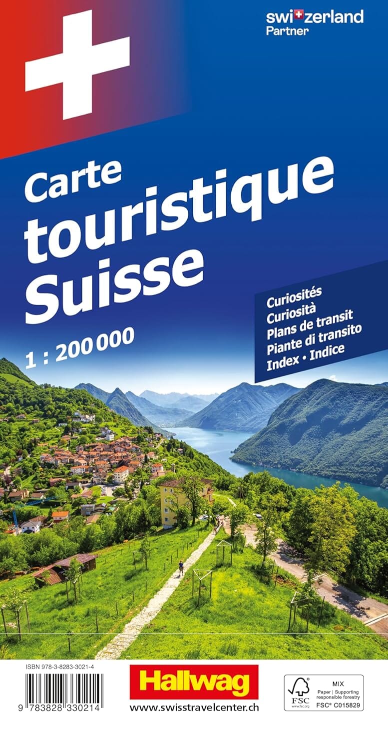 Carte touristique - Suisse | Hallwag carte routière Hallwag