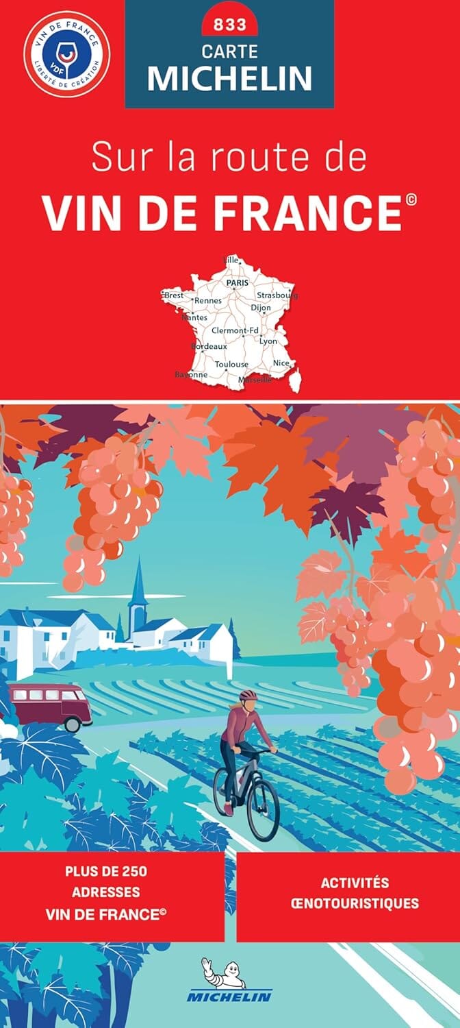 Carte touristique - Sur la route des Vins de France | Michelin carte routière Michelin