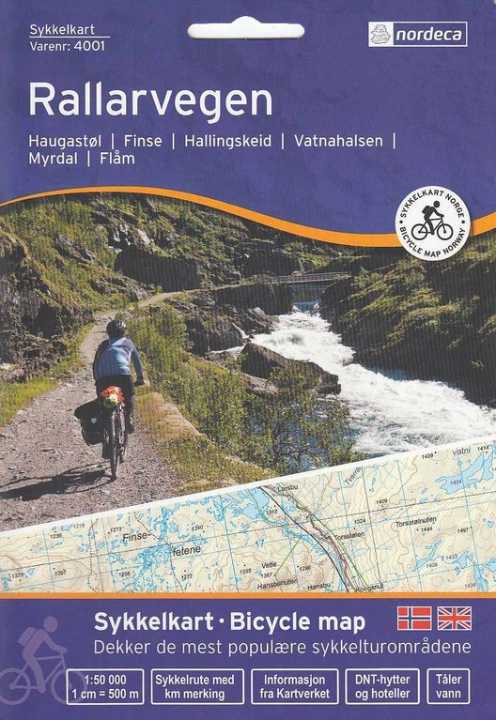 Carte vélo - Rallarvegen (Norvège) | Nordeca carte cycliste Nordeca