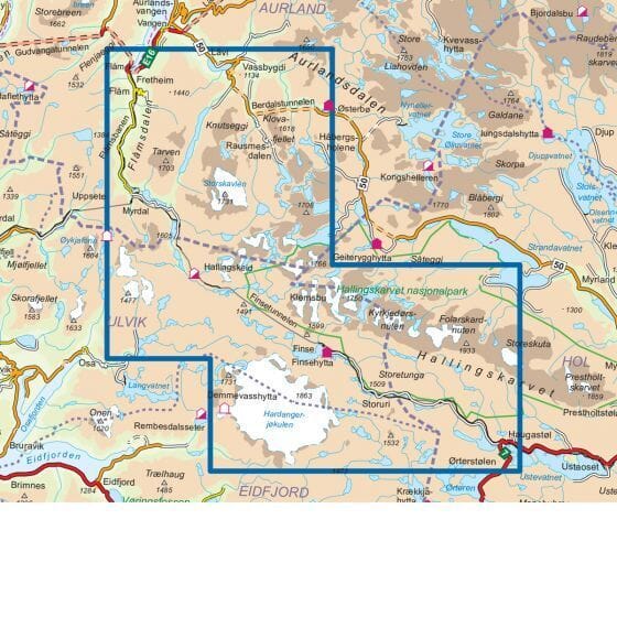 Carte vélo - Rallarvegen (Norvège) | Nordeca carte cycliste Nordeca