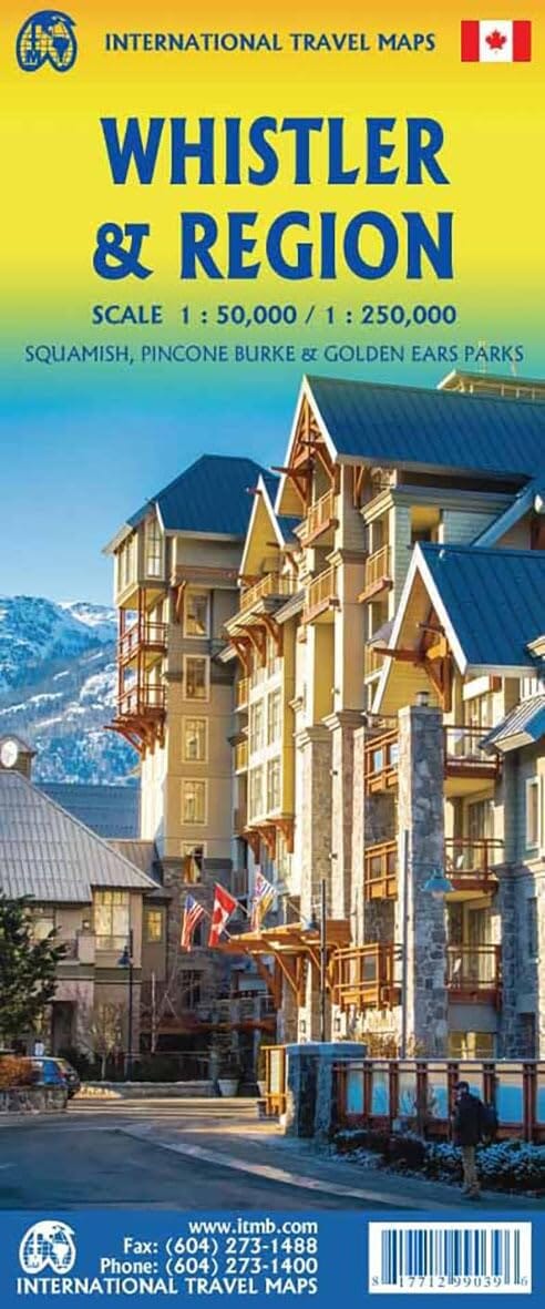 Carte de voyage - Whistler & région (Colombie Britannique) | ITM carte routière ITM