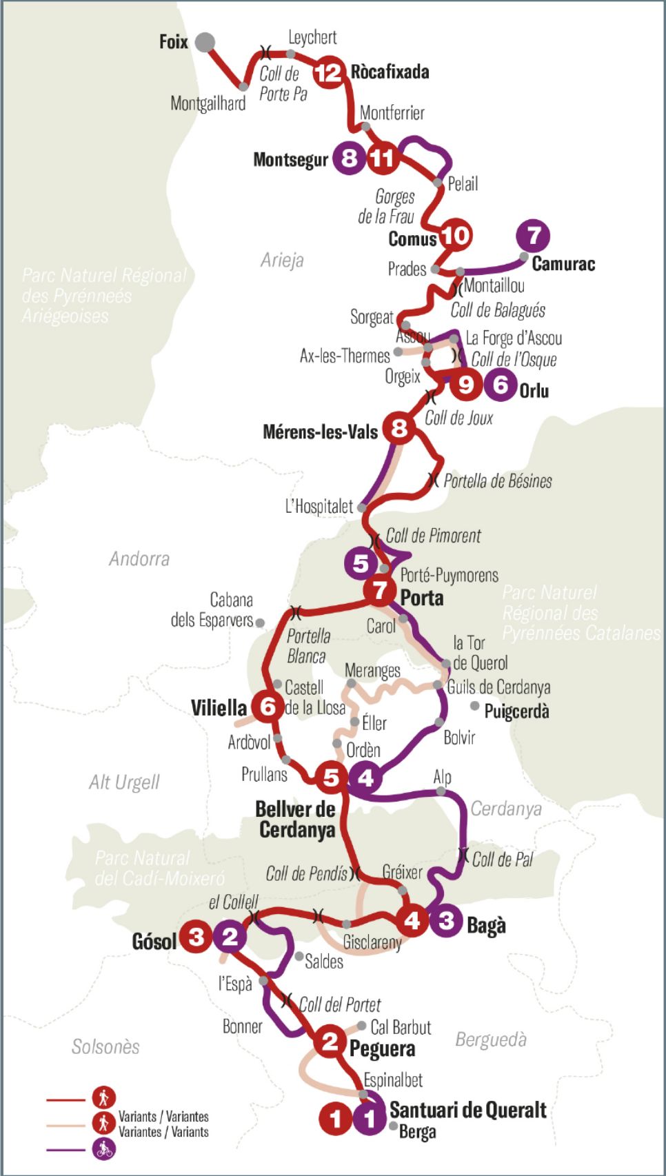 Cartes de randonnée - Chemin des Bonshommes, de Berga à Foix - GR107 (Pyrénées Orientales) | Editorial Alpina carte de randonnée Editorial Alpina