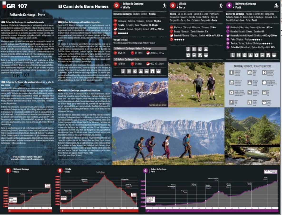 Cartes de randonnée - Chemin des Bonshommes, de Berga à Foix - GR107 (Pyrénées Orientales) | Editorial Alpina carte de randonnée Editorial Alpina