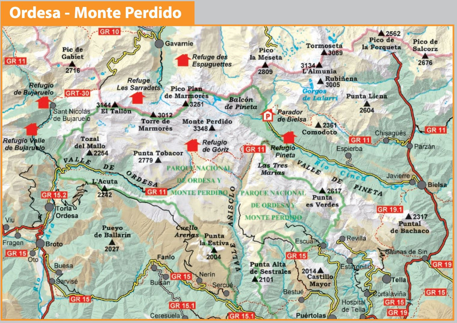 Lot de 2 cartes de randonnée - Parc National d'Ordesa & Mont Perdu (Pyrénées aragonaises) | Alpina carte de randonnée Editorial Alpina