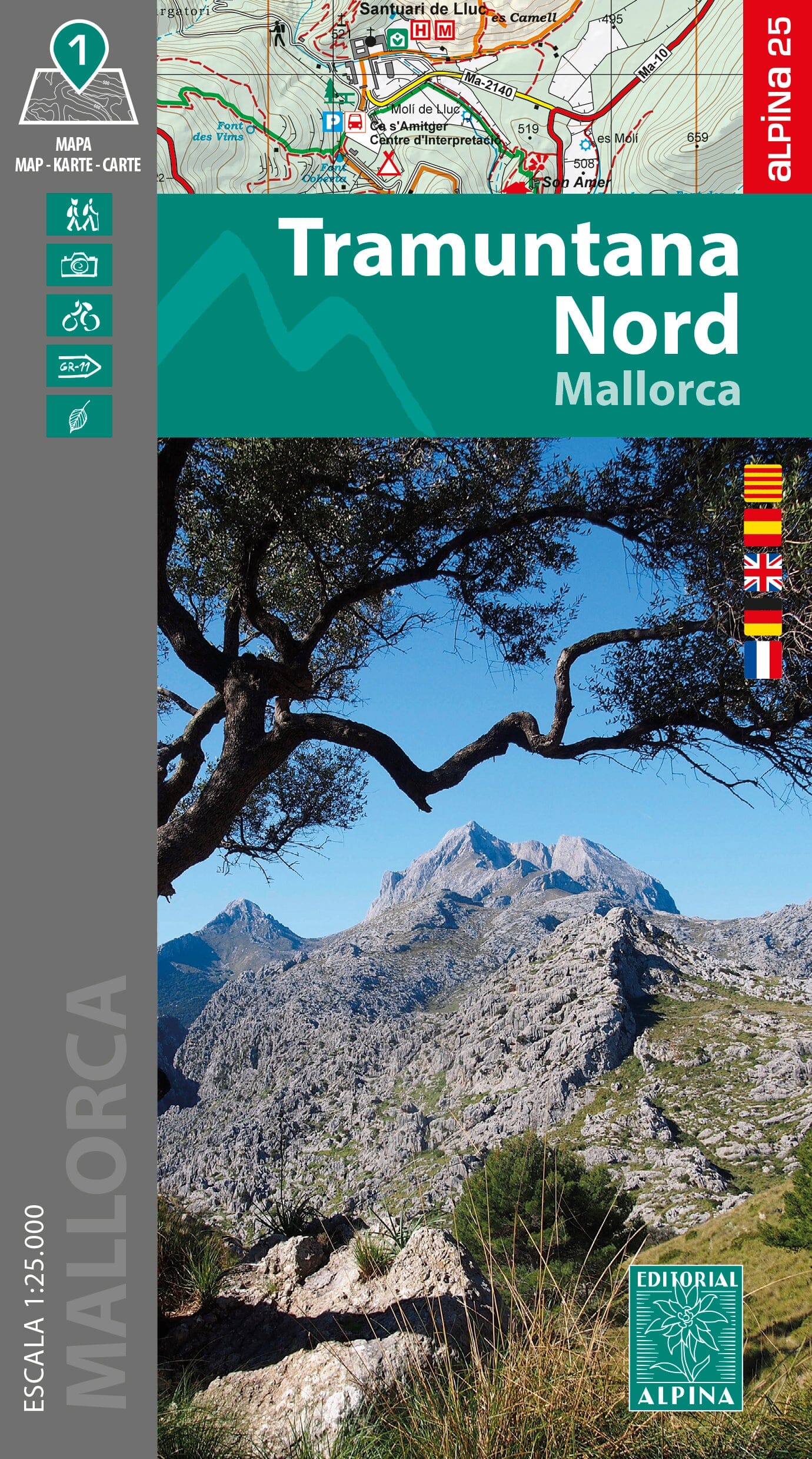 Cartes de randonnée - Tramuntana Nord (Majorque, Baléares) | Alpina carte de randonnée Editorial Alpina