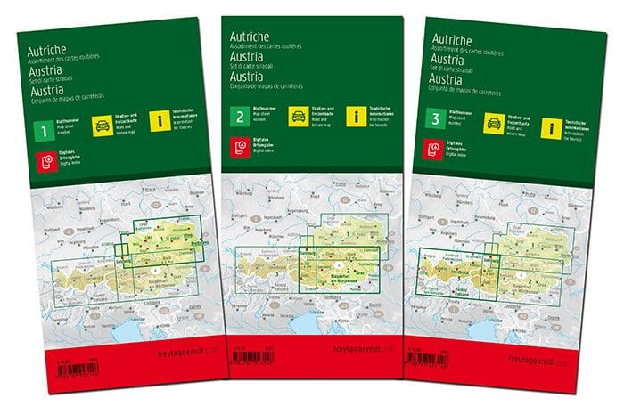 Cartes routières - Autriche (lot de 3 cartes) | Freytag & Berndt carte routière Freytag & Berndt