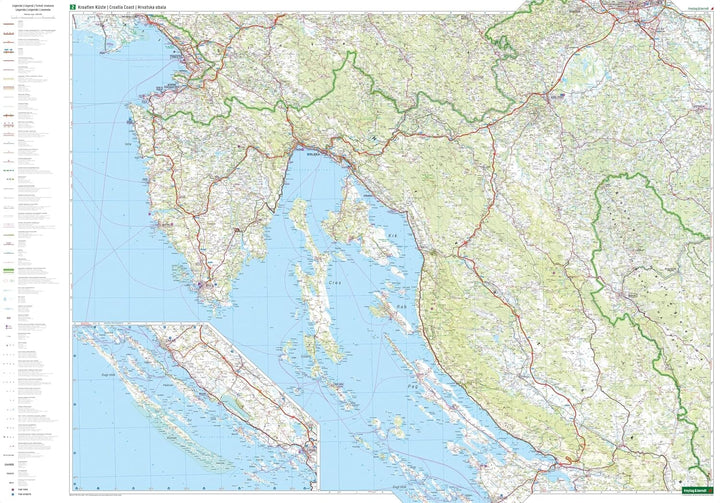 Cartes routières & cyclistes - Croatie Nord & Croatie Sud | Freytag & Berndt carte cycliste Freytag & Berndt 