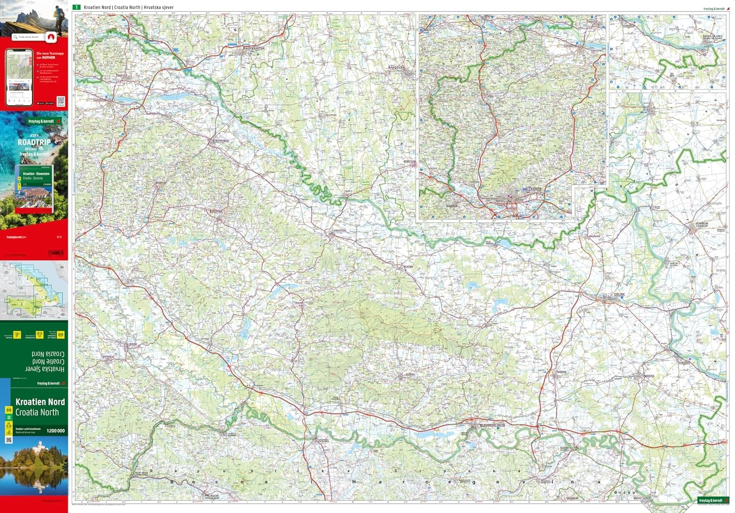 Cartes routières & cyclistes - Croatie Nord & Croatie Sud | Freytag & Berndt carte cycliste Freytag & Berndt 