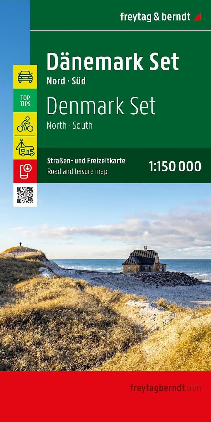 Cartes routières du Danemark Nord & Sud + itinéraires à vélo | Freytag & Berndt carte cycliste Freytag & Berndt 