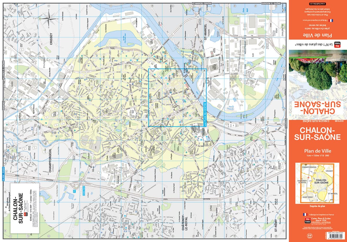 Chalon-sur-Saône, Saône-et-Loire - Plan de ville | Blay Foldex plan de ville Blay Foldex