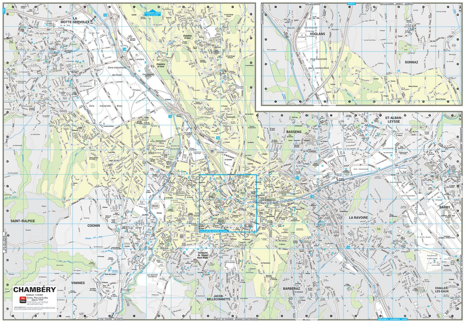 Chambéry, Savoie - Plan de ville | Blay Foldex plan de ville Blay Foldex