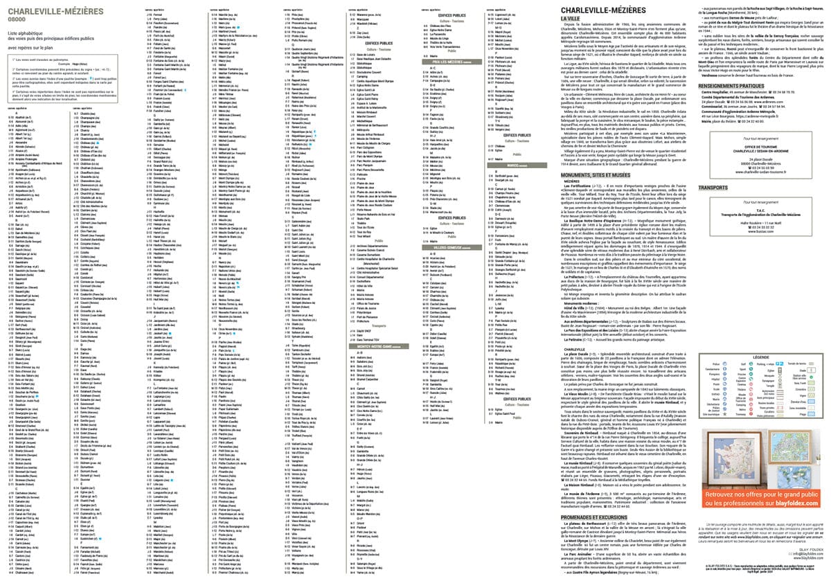 Charleville-Mézières, Ardennes - Plan de ville | Blay Foldex plan de ville Blay Foldex