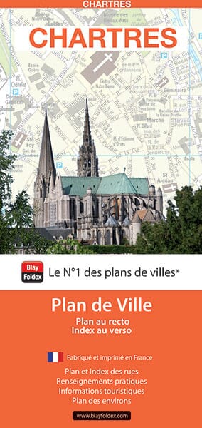 Chartres, Eure-et-Loir - Plan de ville | Blay Foldex plan de ville Blay Foldex