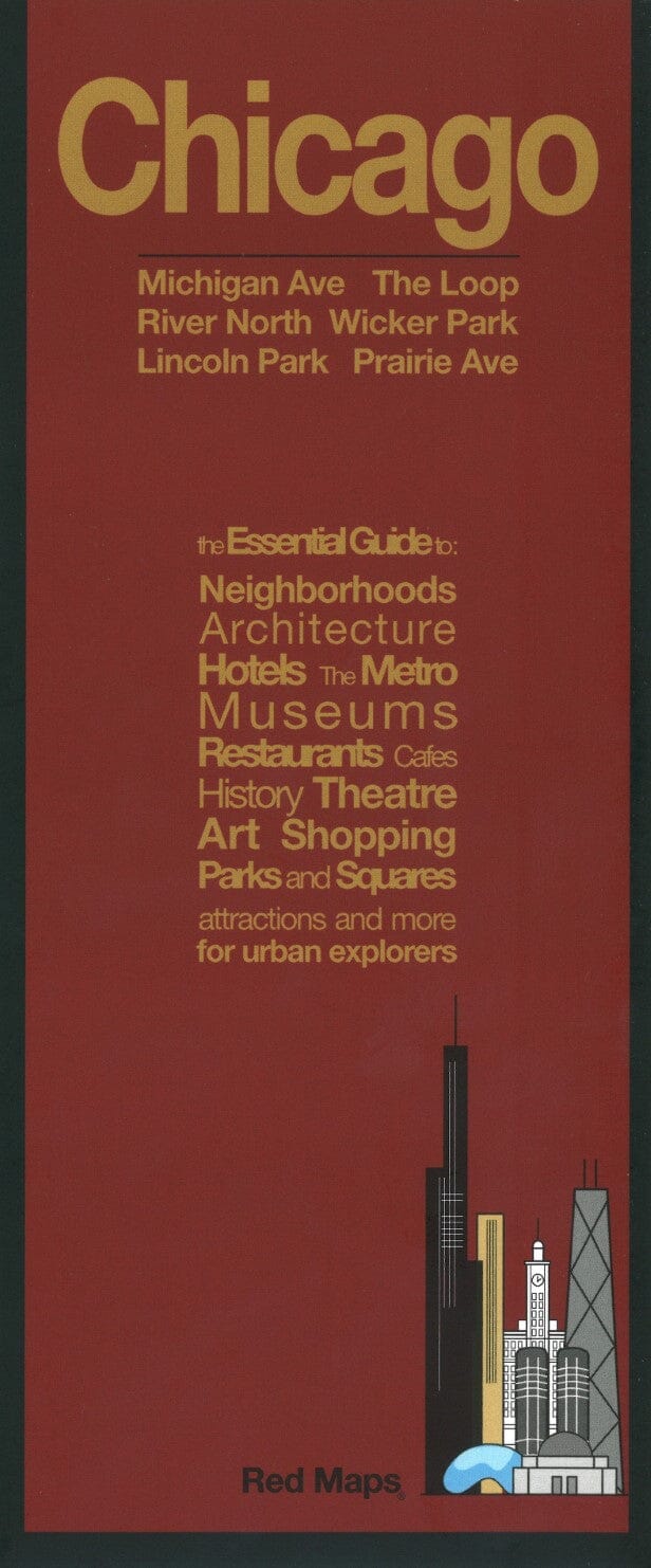 Chicago, Illinois | Cartes rouges plan de ville Red Maps