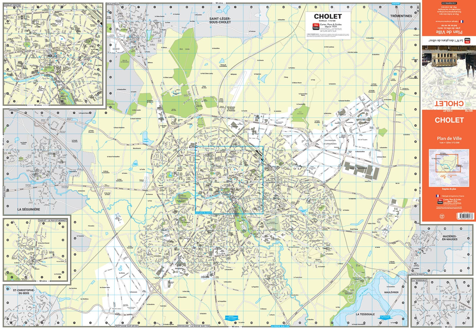 Cholet, Maine-et-Loire - Plan de ville | Blay Foldex plan de ville Blay Foldex