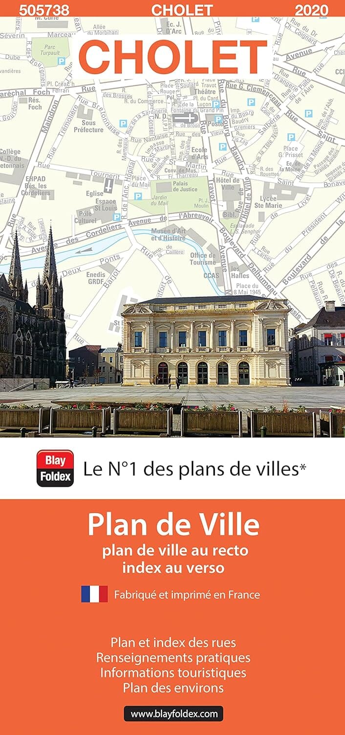 Cholet, Maine-et-Loire - Plan de ville | Blay Foldex plan de ville Blay Foldex