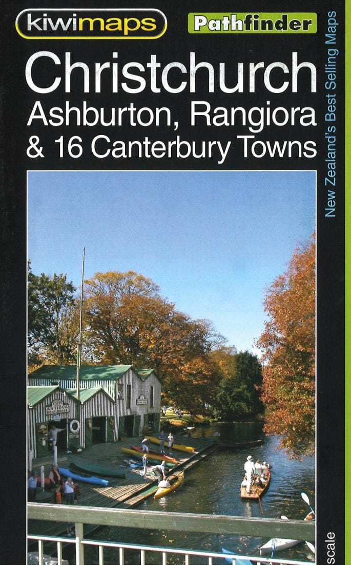 Christchurch : Ashburton, Rangiora et 16 villes de Canterbury (Nouvelle-Zélande) | Kiwi Maps plan de ville Kiwi Maps Default Title