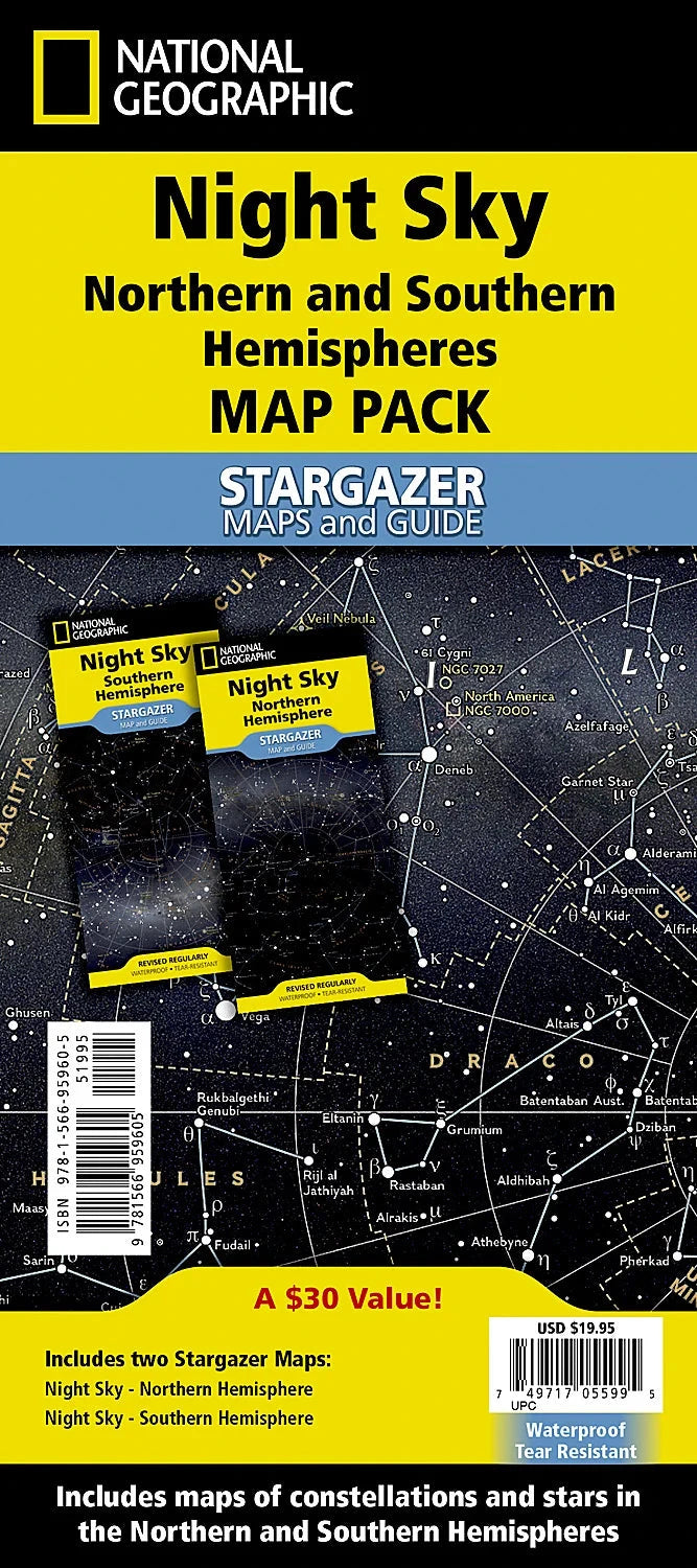 Ciel nocturne [Pack pack de cartes pliées Stargazer] | National Geographic carte routière National Geographic 