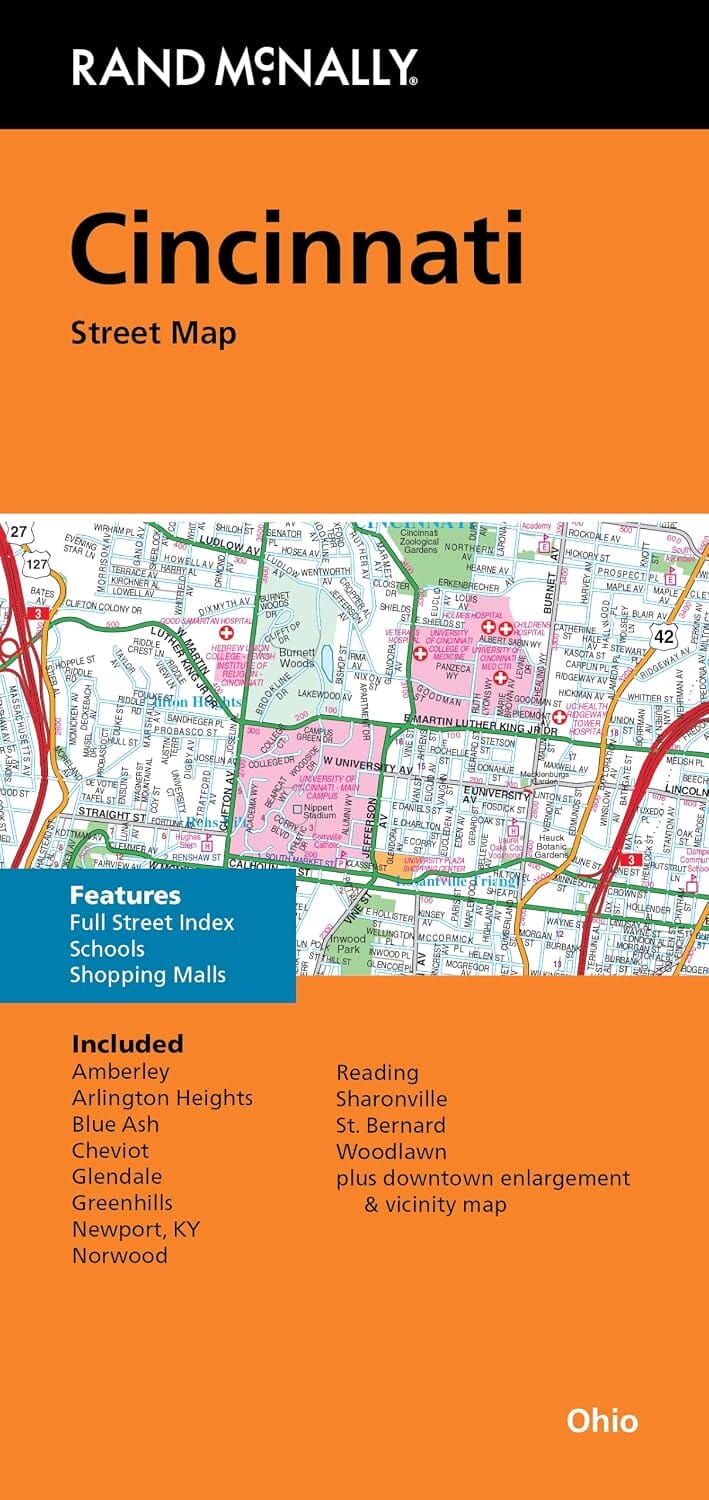 Cincinnati, Ohio | Rand McNally plan de ville Rand McNally 