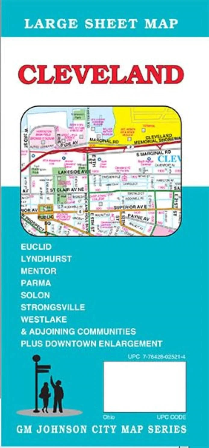 Cleveland, Ohio Street Map | GM Johnson plan de ville GM Johnson 