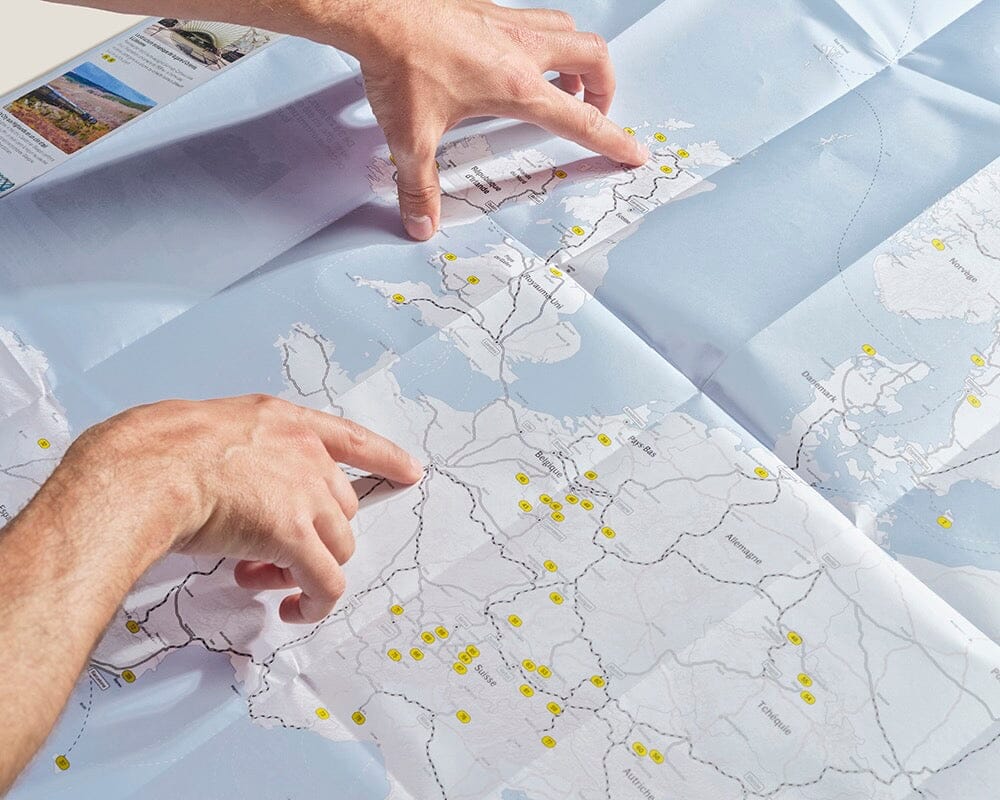 Coffret de 100 Randonnées en Europe | Recto Verso carte de randonnée Recto Verso