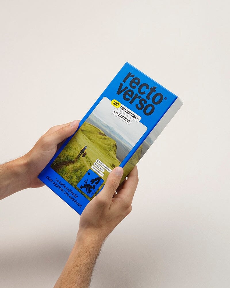 Coffret de 100 Randonnées en Europe | Recto Verso carte de randonnée Recto Verso