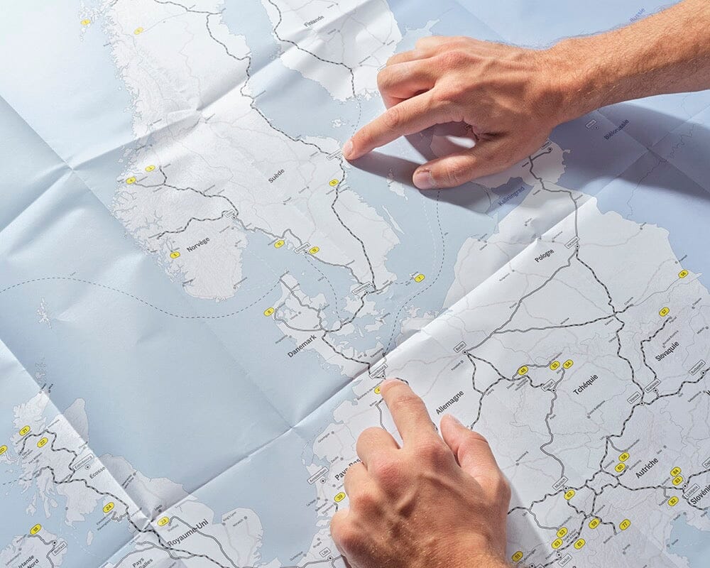 Coffret de 100 Randonnées en Europe | Recto Verso carte de randonnée Recto Verso